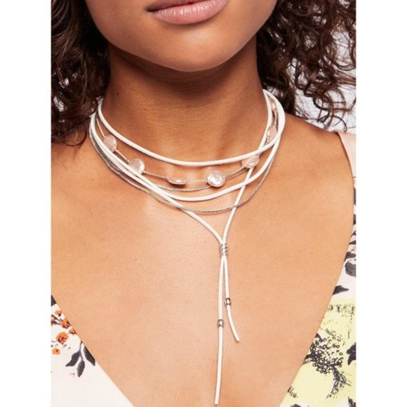 Free People Jewelry - Free People Wanted and Wild Leather Bolo Necklace